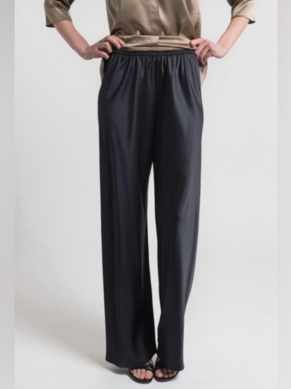 A New Day Target Black Wide-Leg elastic waist mid-rise Lounge Pants medium